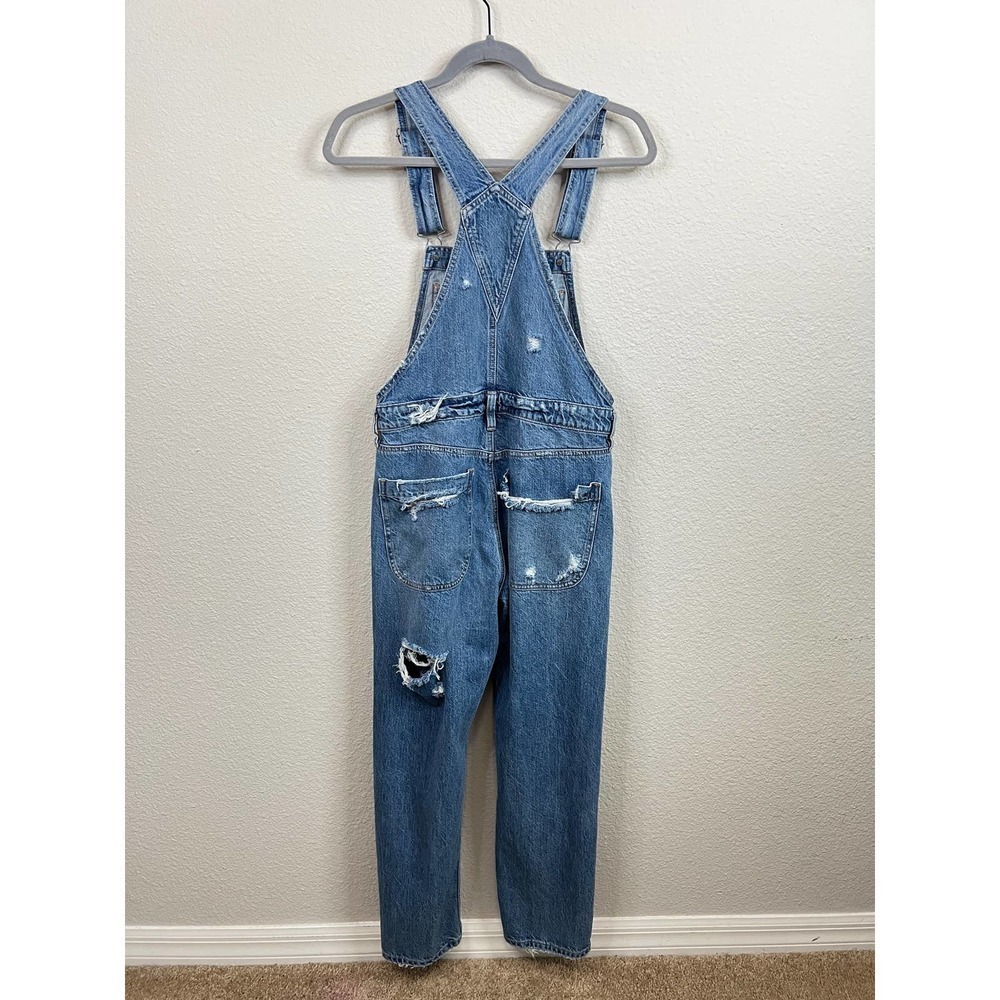 American Eagle Outfitters Blue Distressed Jeans Overalls - Picture 5 of 10